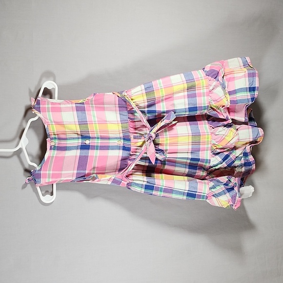 Chaps Plaid Design Girls Dress Size 4/4T - Picture 2 of 6